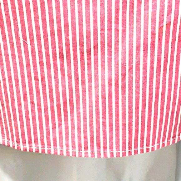 RAFAELLA RED/WHITE STRIPED 3/4 SLV SHIRT SZ 8 - Picture 7 of 8